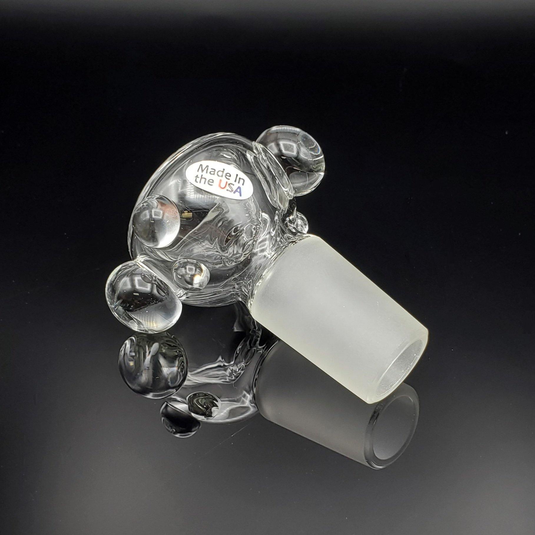 Freddy Home Blown Glass - 19mm Clear Pushdown Bowl Slide Headies Hideout