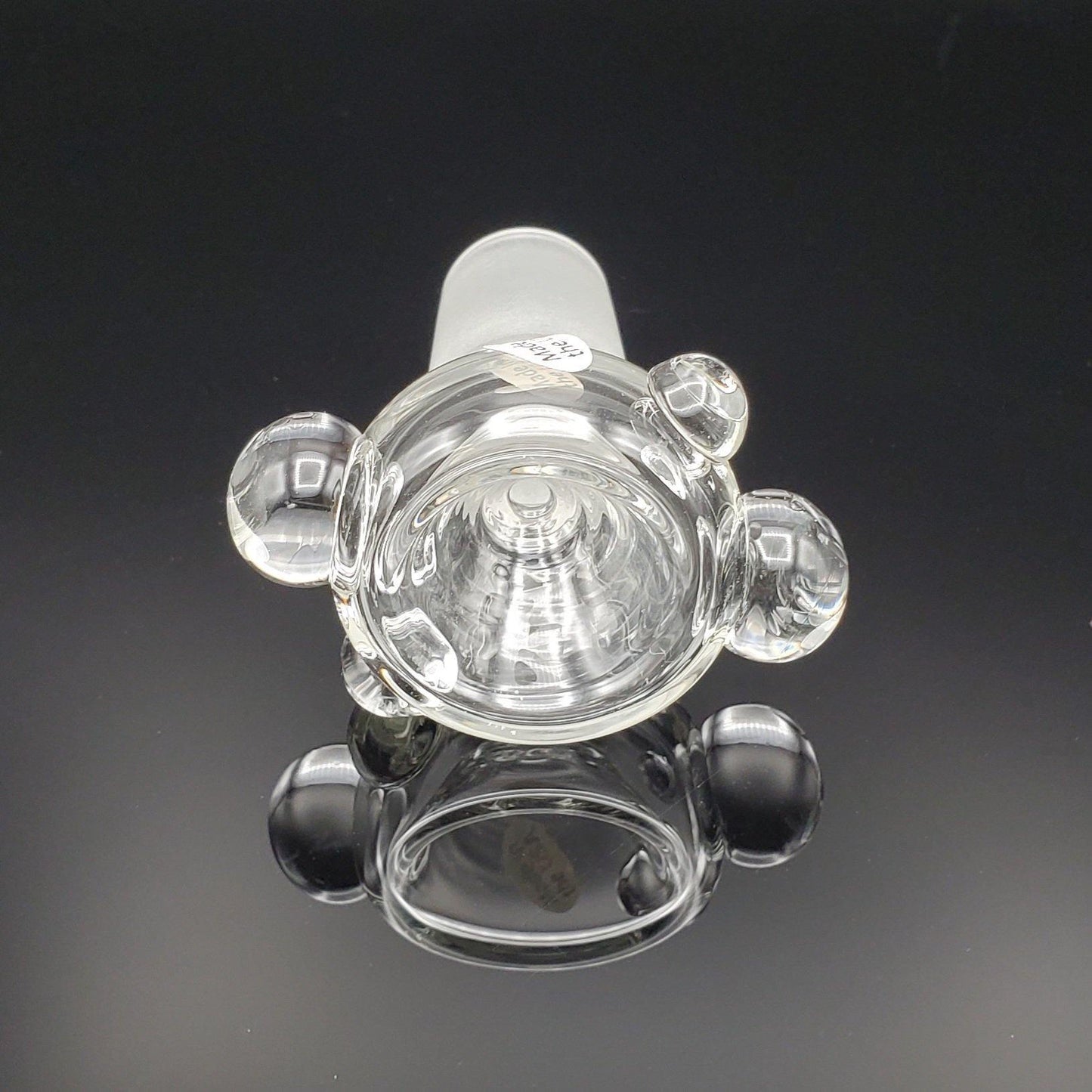 Freddy Home Blown Glass - 19mm Clear Pushdown Bowl Slide Headies Hideout