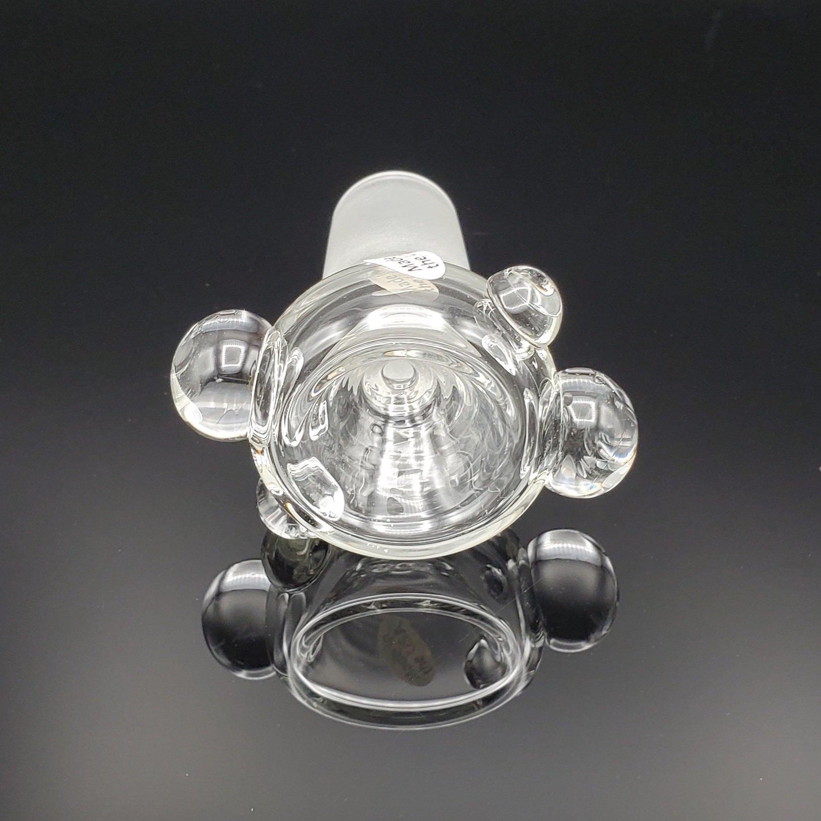 Freddy Home Blown Glass - 19mm Clear Pushdown Bowl Slide Headies Hideout