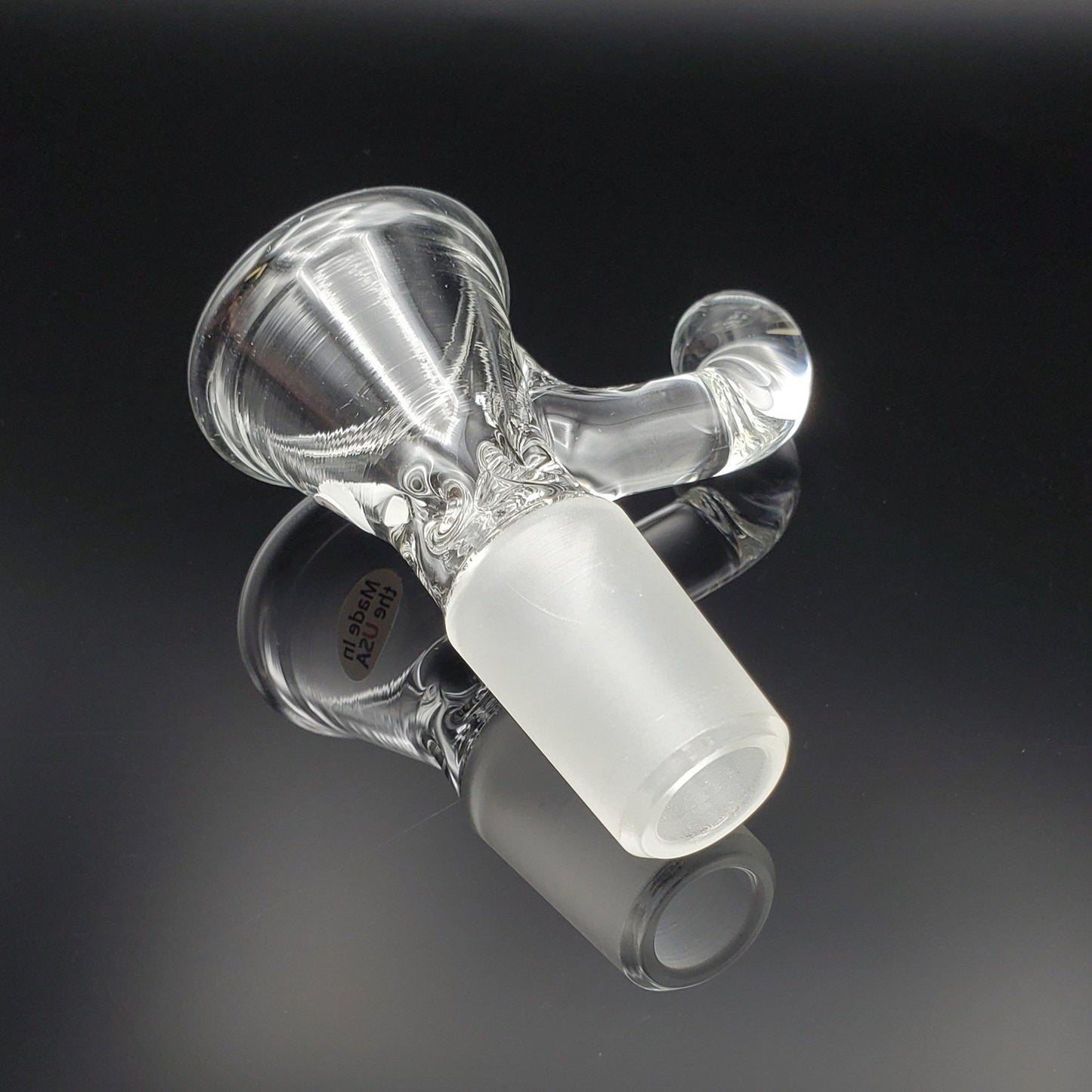 Freddy Home Blown Glass - 19mm Pinch Slide - Med - Clear Slide Headies Hideout