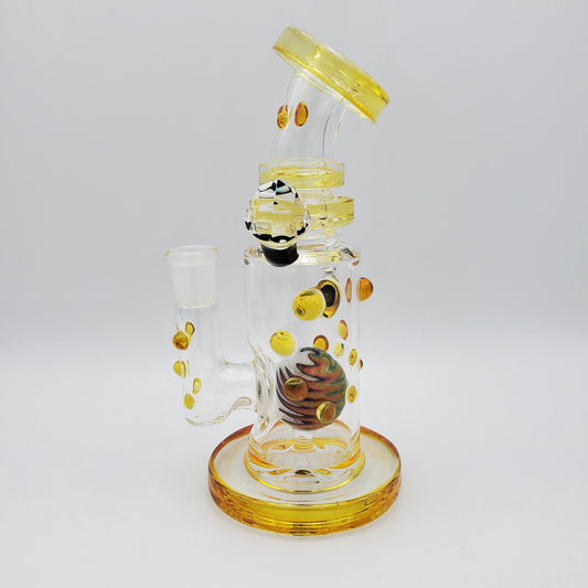 Hubbard Glass V2 Hubbductin Banger Hanger - NS Yellow Headie Glass Headies Hideout