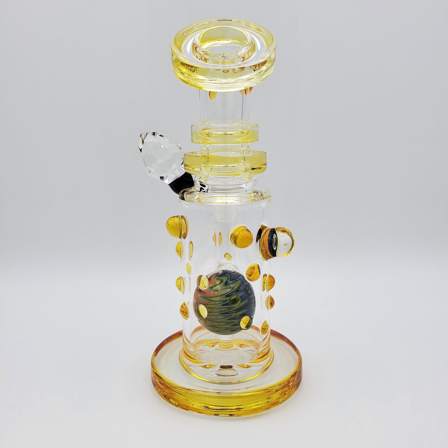 Hubbard Glass V2 Hubbductin Banger Hanger - NS Yellow Headie Glass Headies Hideout