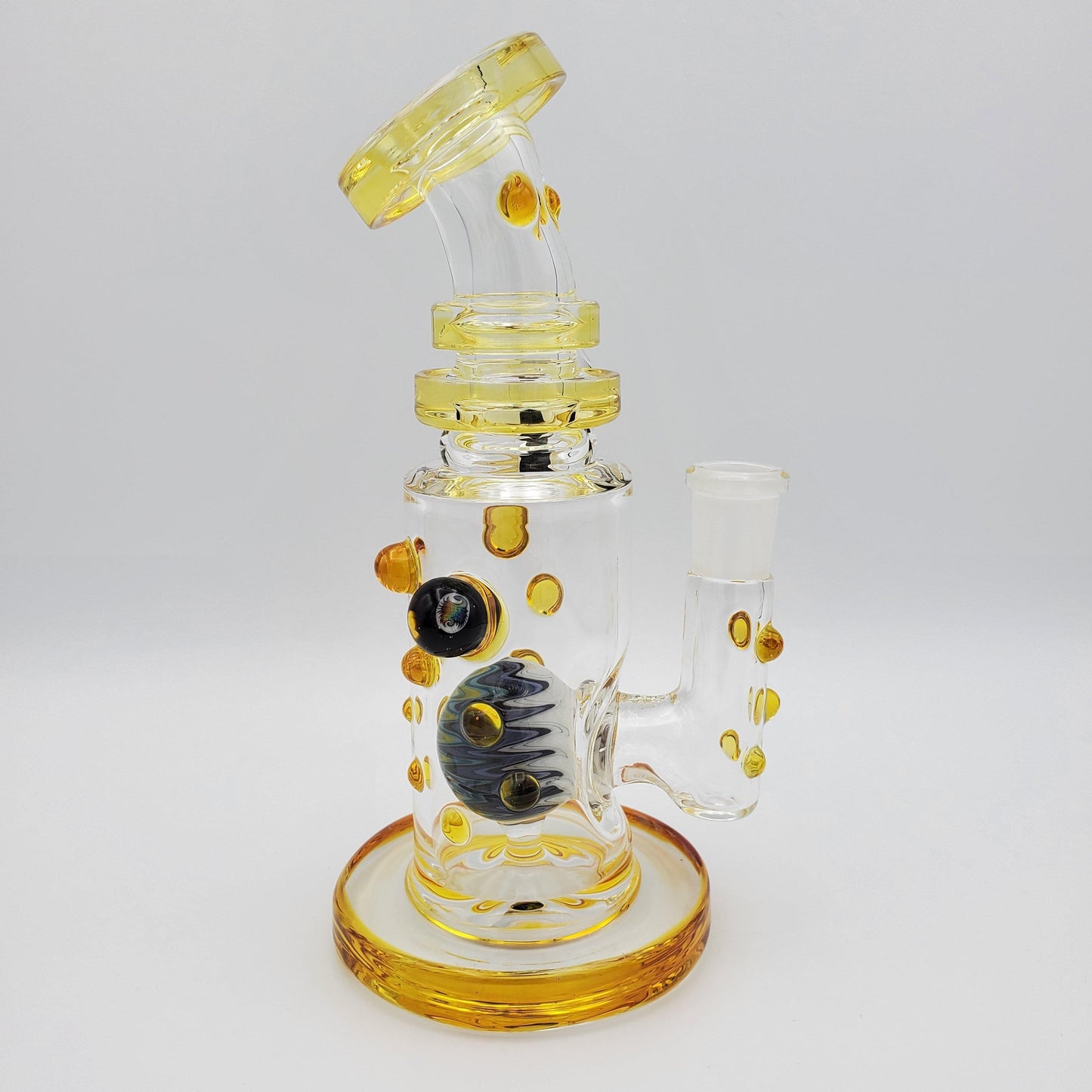 Hubbard Glass V2 Hubbductin Banger Hanger - NS Yellow Headie Glass Headies Hideout