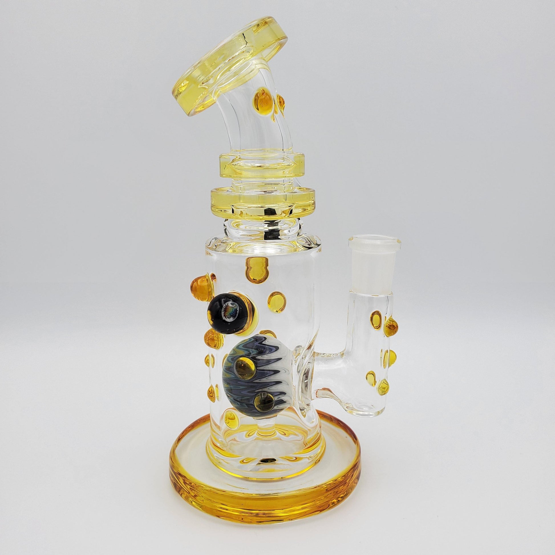 Hubbard Glass V2 Hubbductin Banger Hanger - NS Yellow Headie Glass Headies Hideout