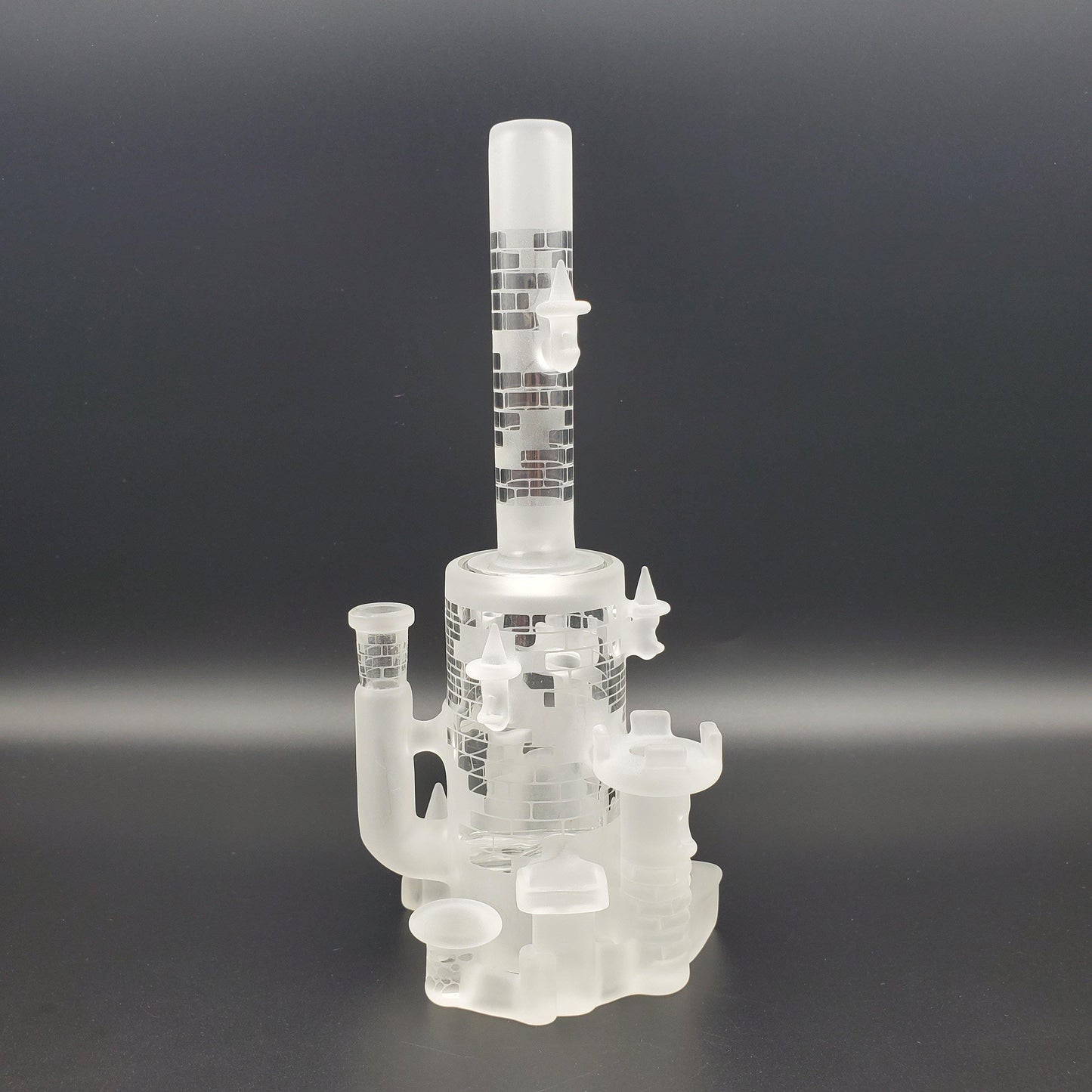 Jebb Glass Medium Castle #6 - Clear Headie Glass Headies Hideout