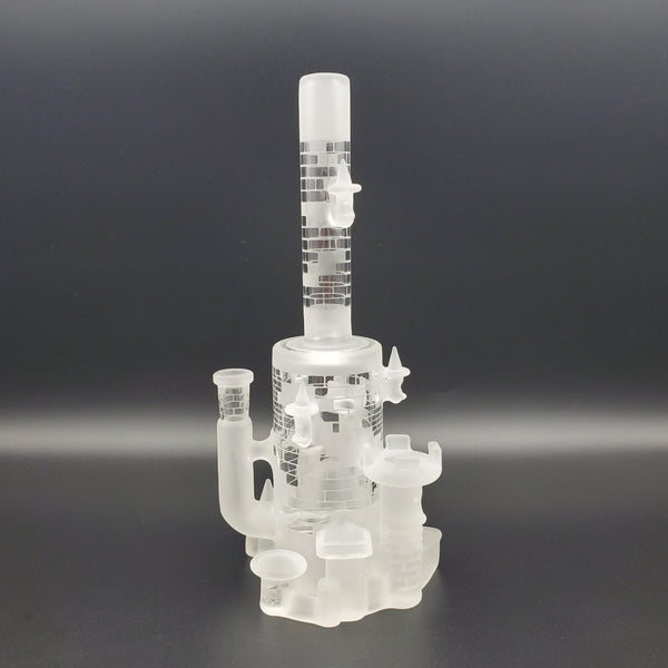 Jebb Glass Medium Castle #6 - Clear Headie Glass Headies Hideout