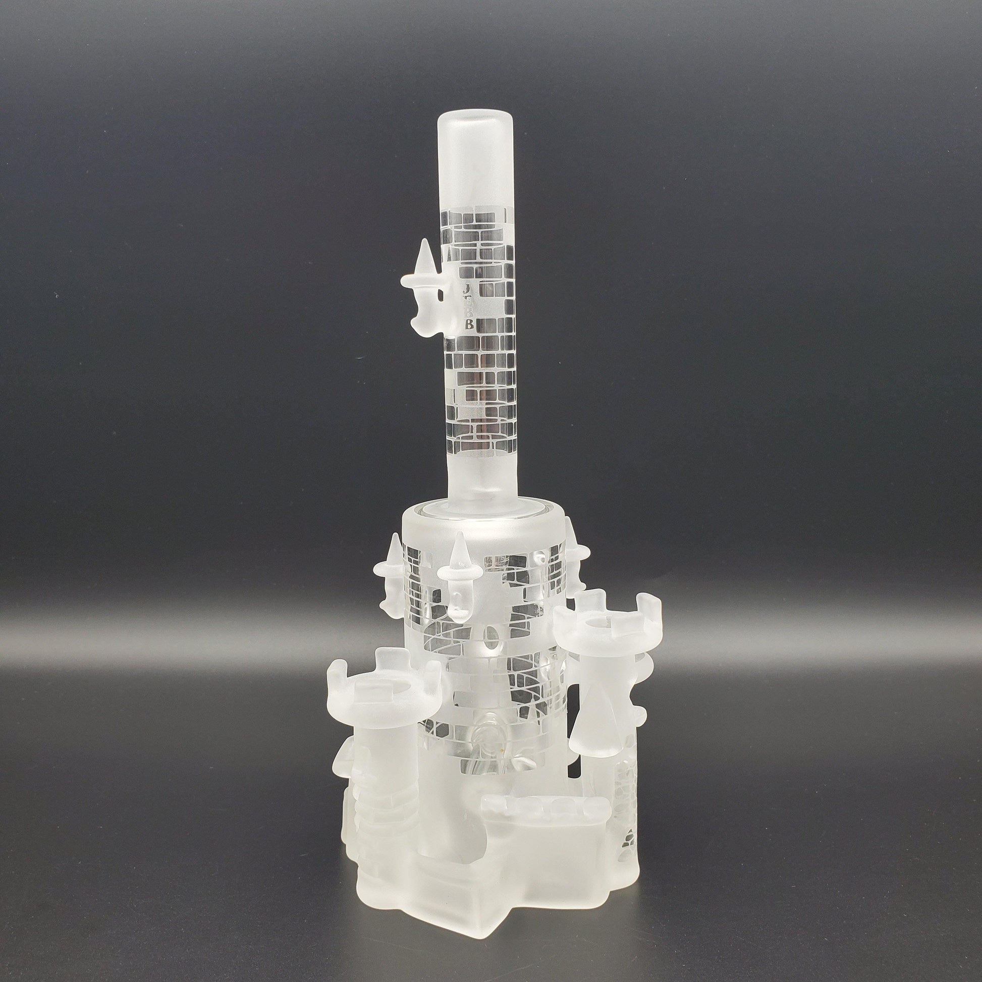Jebb Glass Medium Castle #6 - Clear Headie Glass Headies Hideout