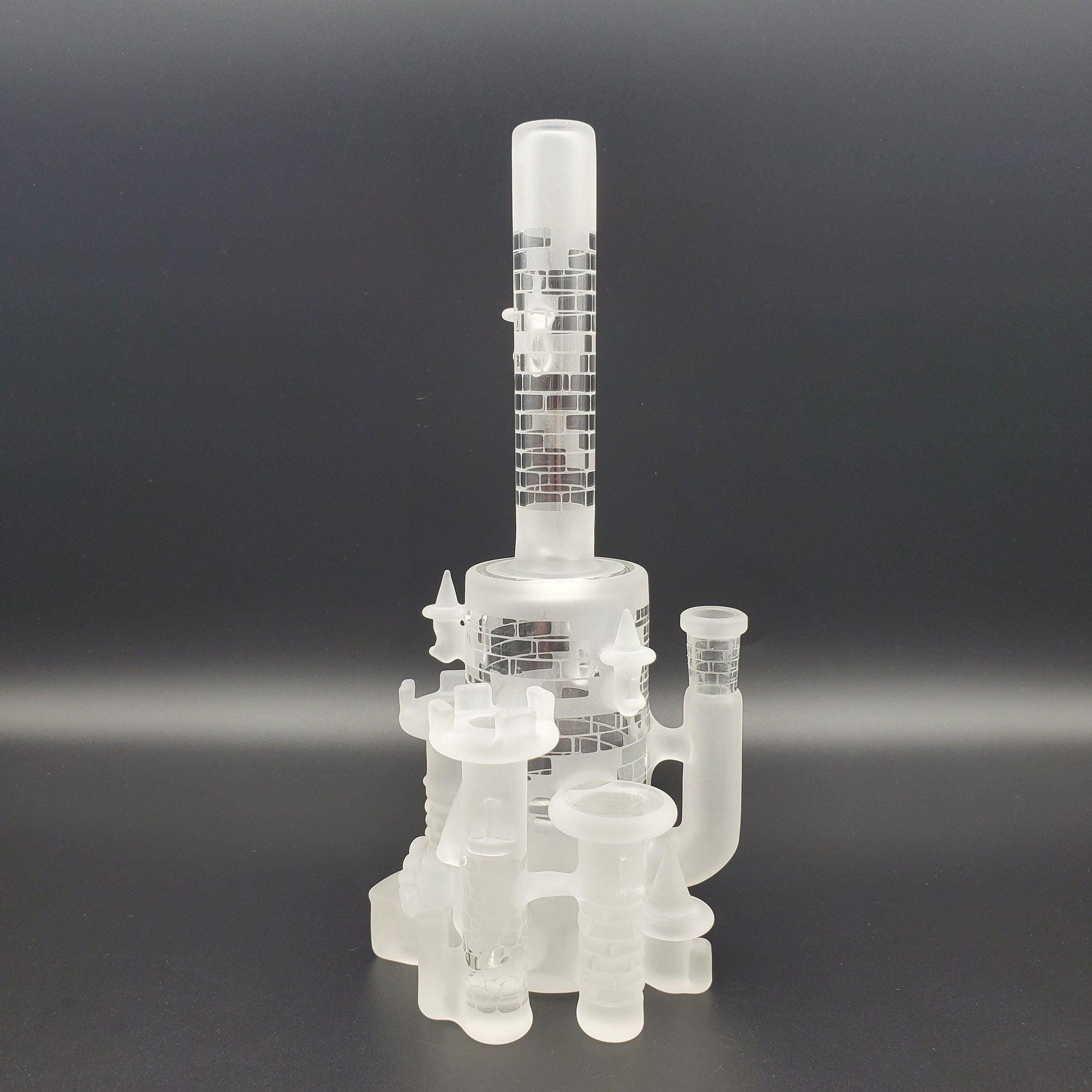 Jebb Glass Medium Castle #6 - Clear Headie Glass Headies Hideout