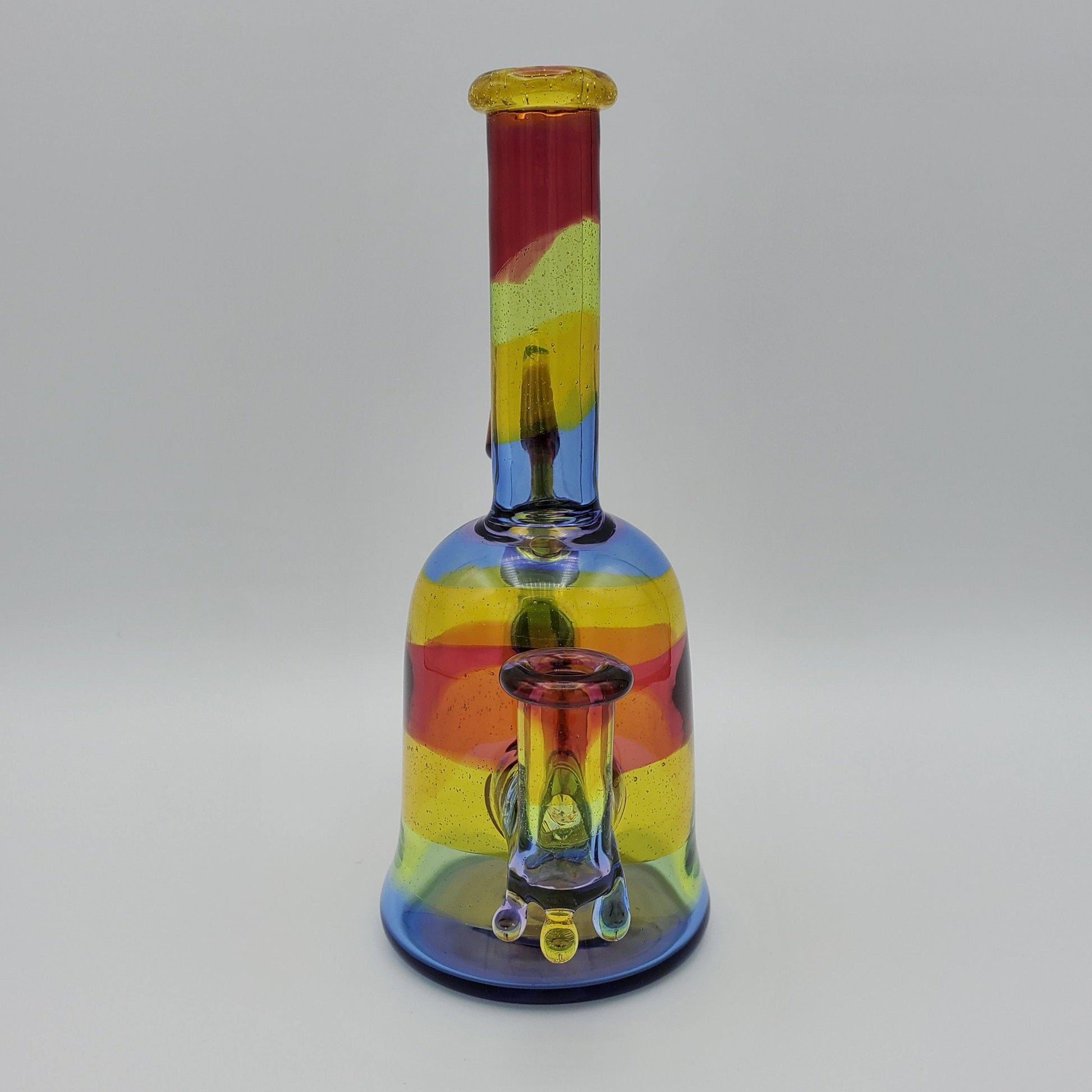 JustDewit Glass Shredder - Rainbow with 3 Opals Headie Glass Headies Hideout