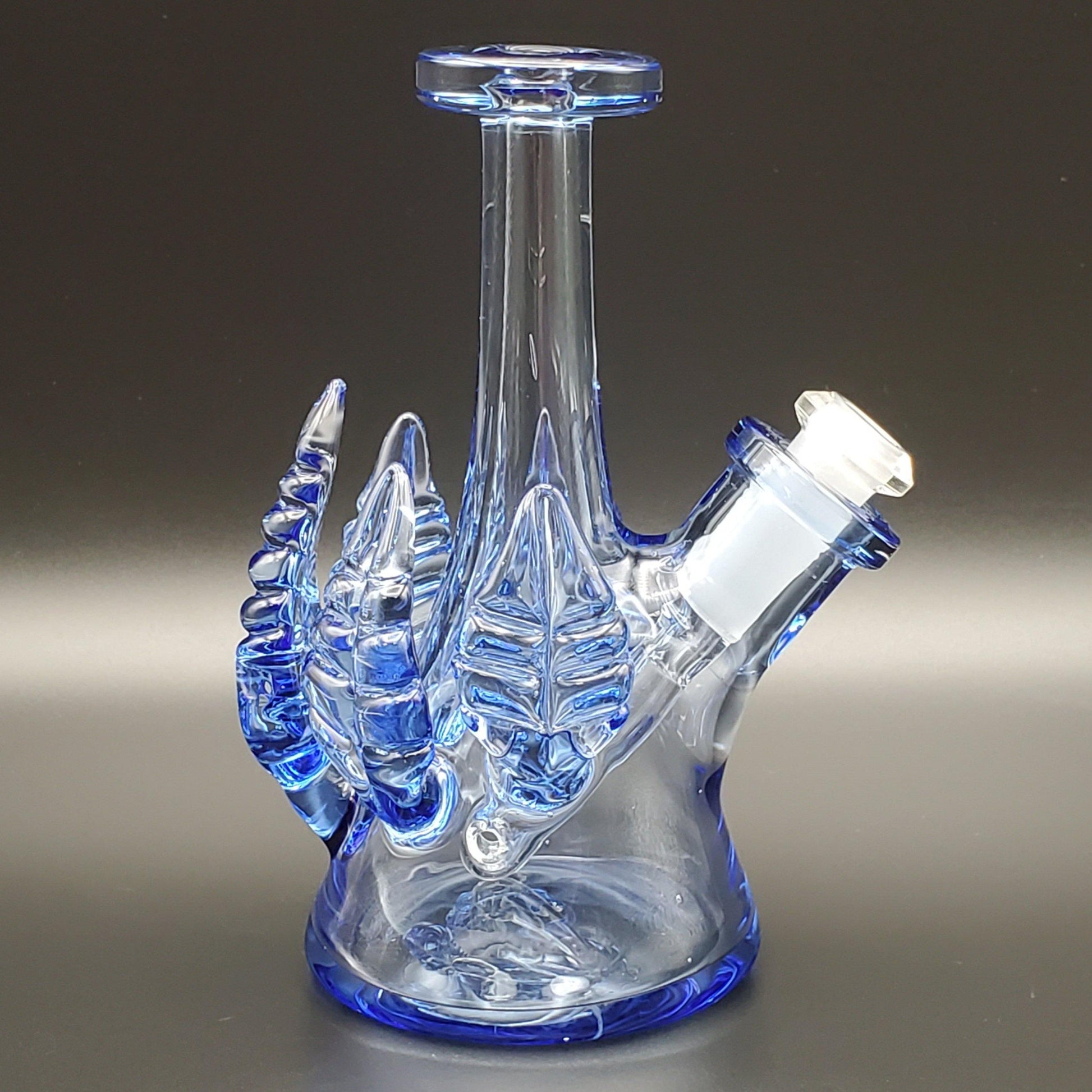 LayZ Glass Mini Tube With Leaves - Blue Dream Headie Glass Headies Hideout