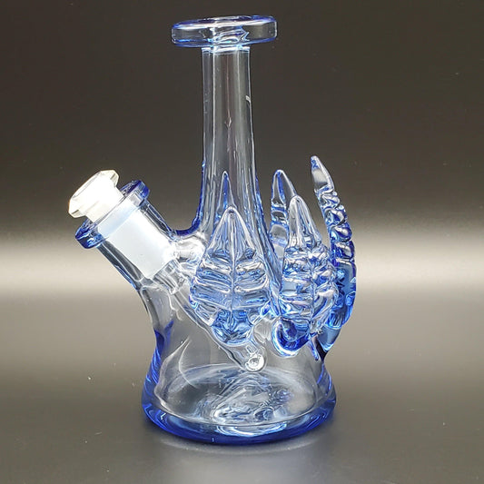 LayZ Glass Mini Tube With Leaves - Blue Dream Headie Glass Headies Hideout
