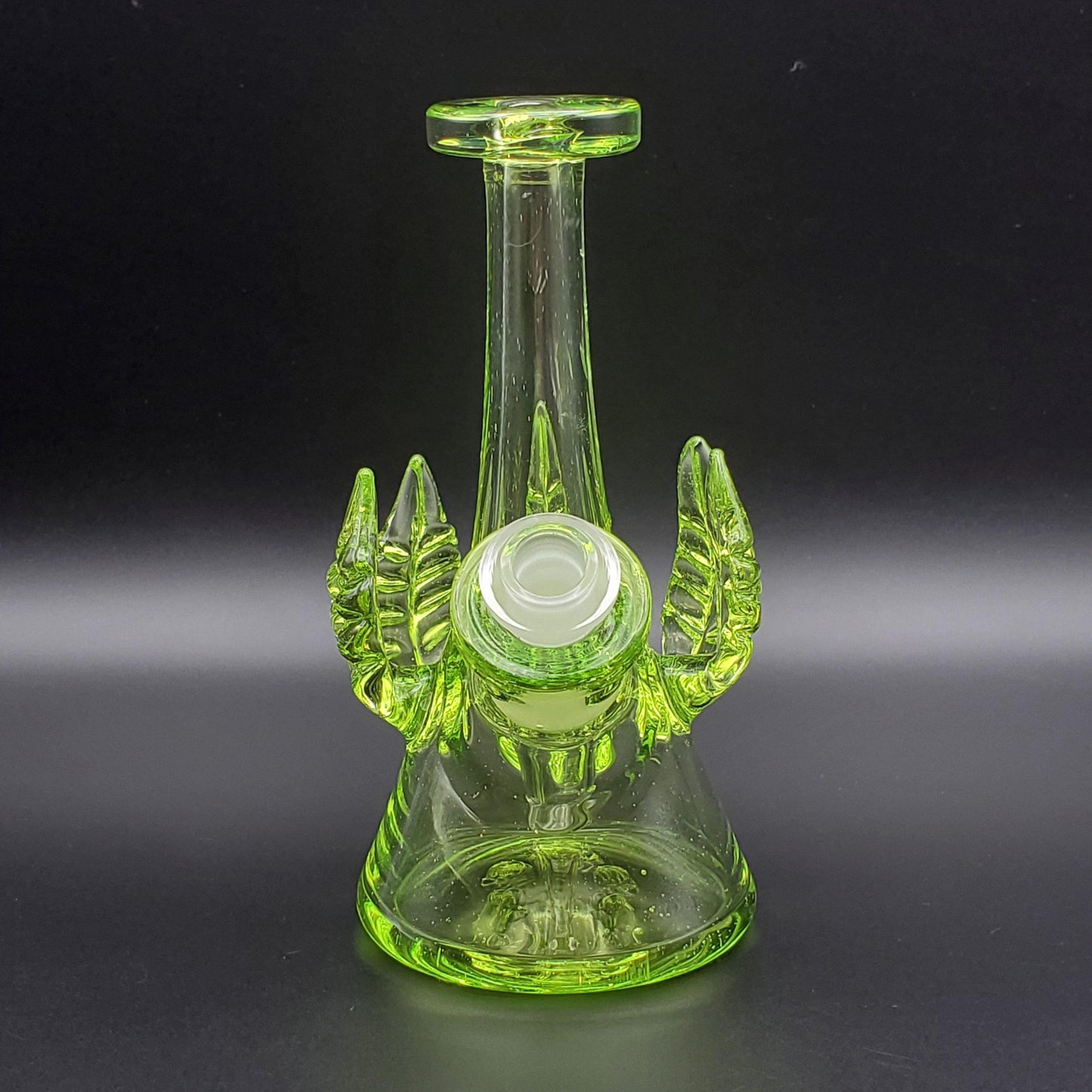 LayZ Glass Mini Tube With Leaves - Crippy Headie Glass Headies Hideout
