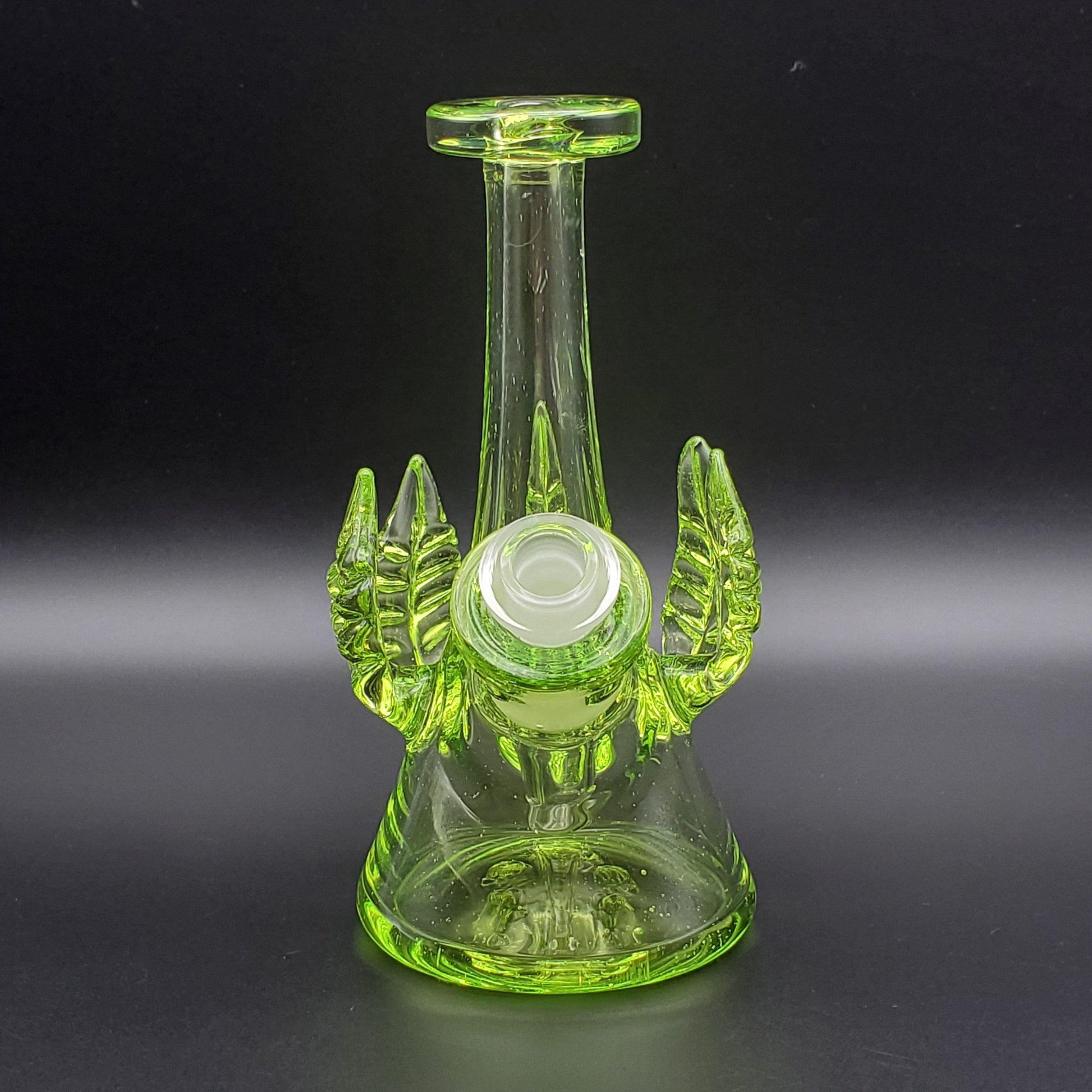 LayZ Glass Mini Tube With Leaves - Crippy Headie Glass Headies Hideout