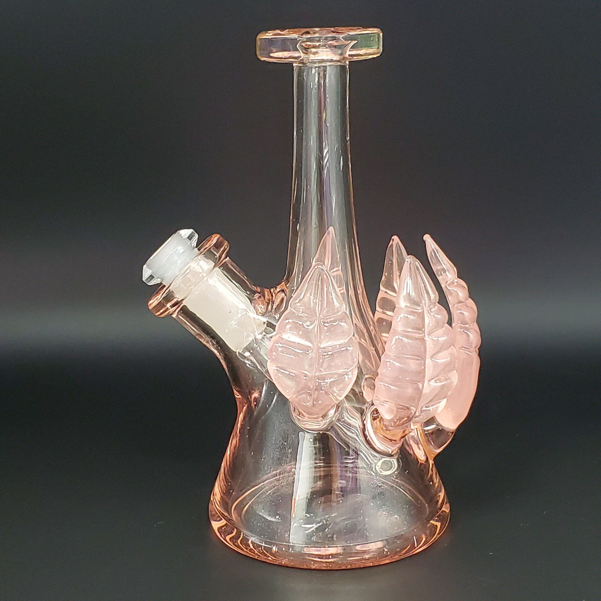 LayZ Glass Mini Tube With Leaves - Serum Headie Glass Headies Hideout