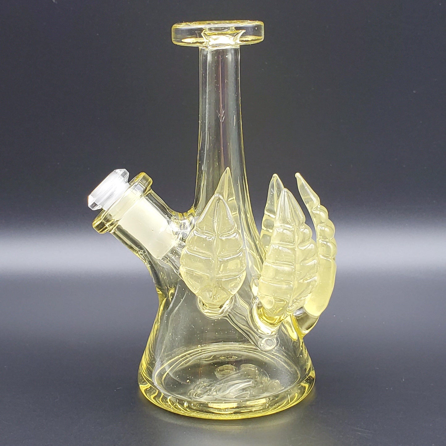 LayZ Glass Mini Tube With Leaves - Serum Headie Glass Headies Hideout