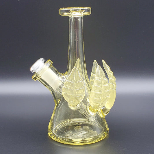 LayZ Glass Mini Tube With Leaves - Serum Headie Glass Headies Hideout