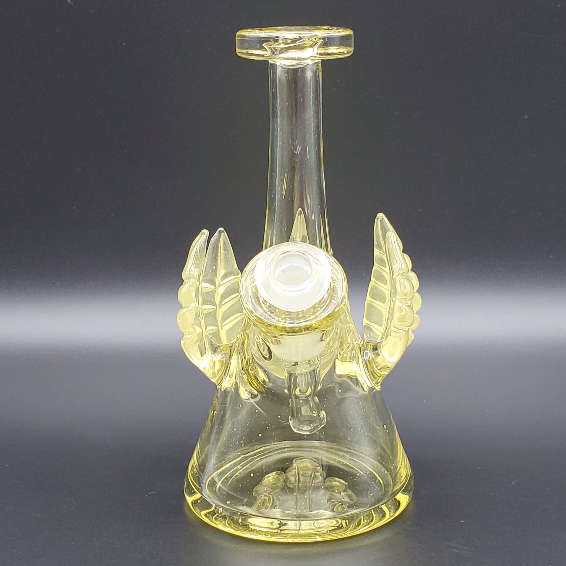 LayZ Glass Mini Tube With Leaves - Serum Headie Glass Headies Hideout