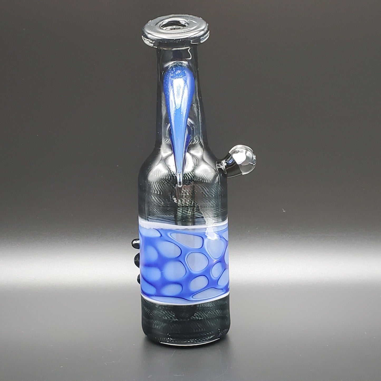 Redbone Glass Barrel Rig - Blue Stardust and Blue Honeycomb Headie Glass Headies Hideout