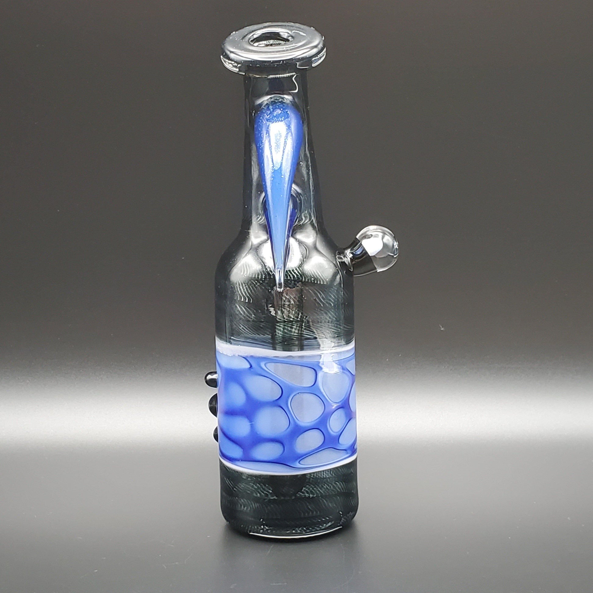 Redbone Glass Barrel Rig - Blue Stardust and Blue Honeycomb Headie Glass Headies Hideout