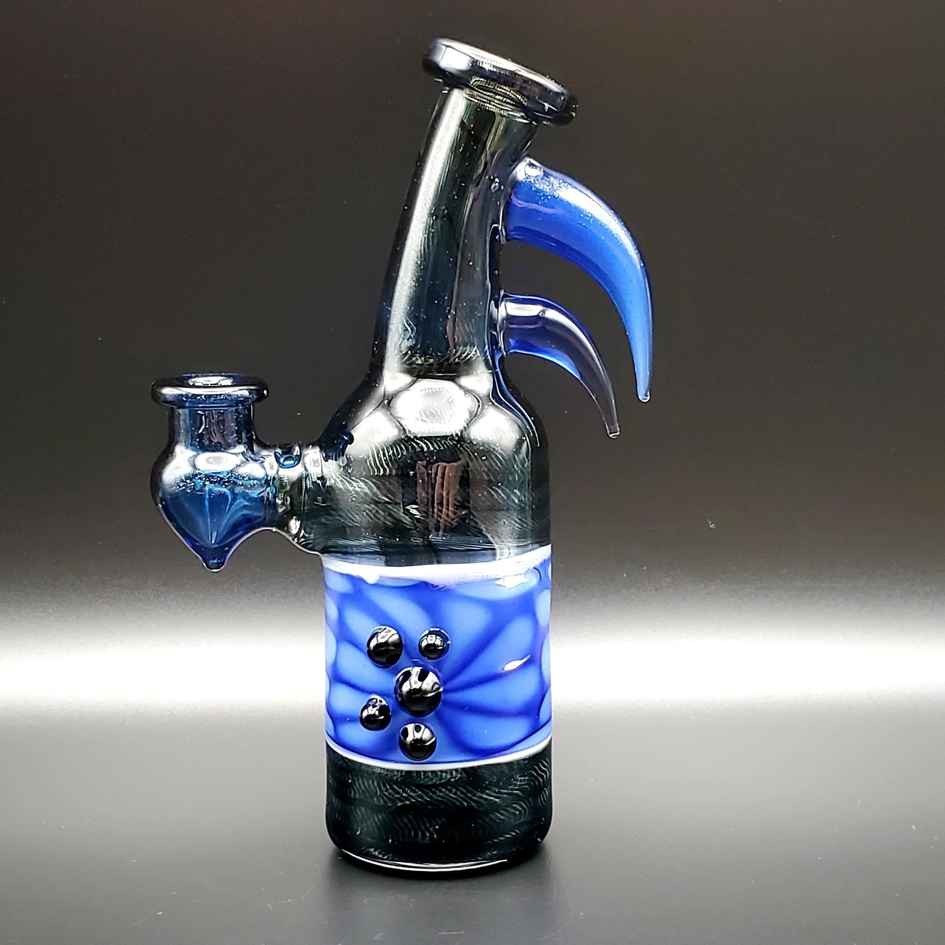 Redbone Glass Barrel Rig - Blue Stardust and Blue Honeycomb Headie Glass Headies Hideout