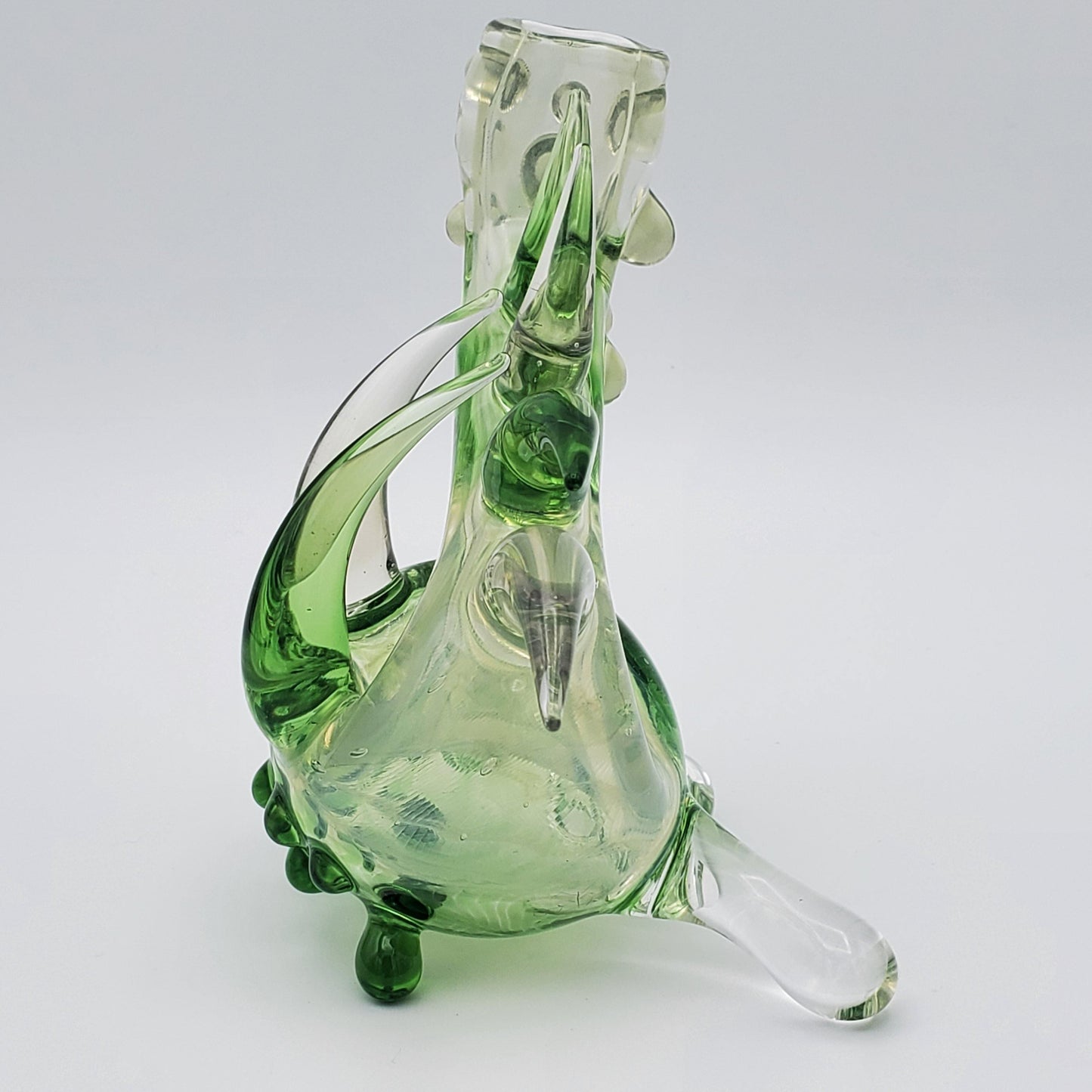 Redbone Glass Neblock - Cane and Portland Green Pastel Potion Hand Pipe Headies Hideout