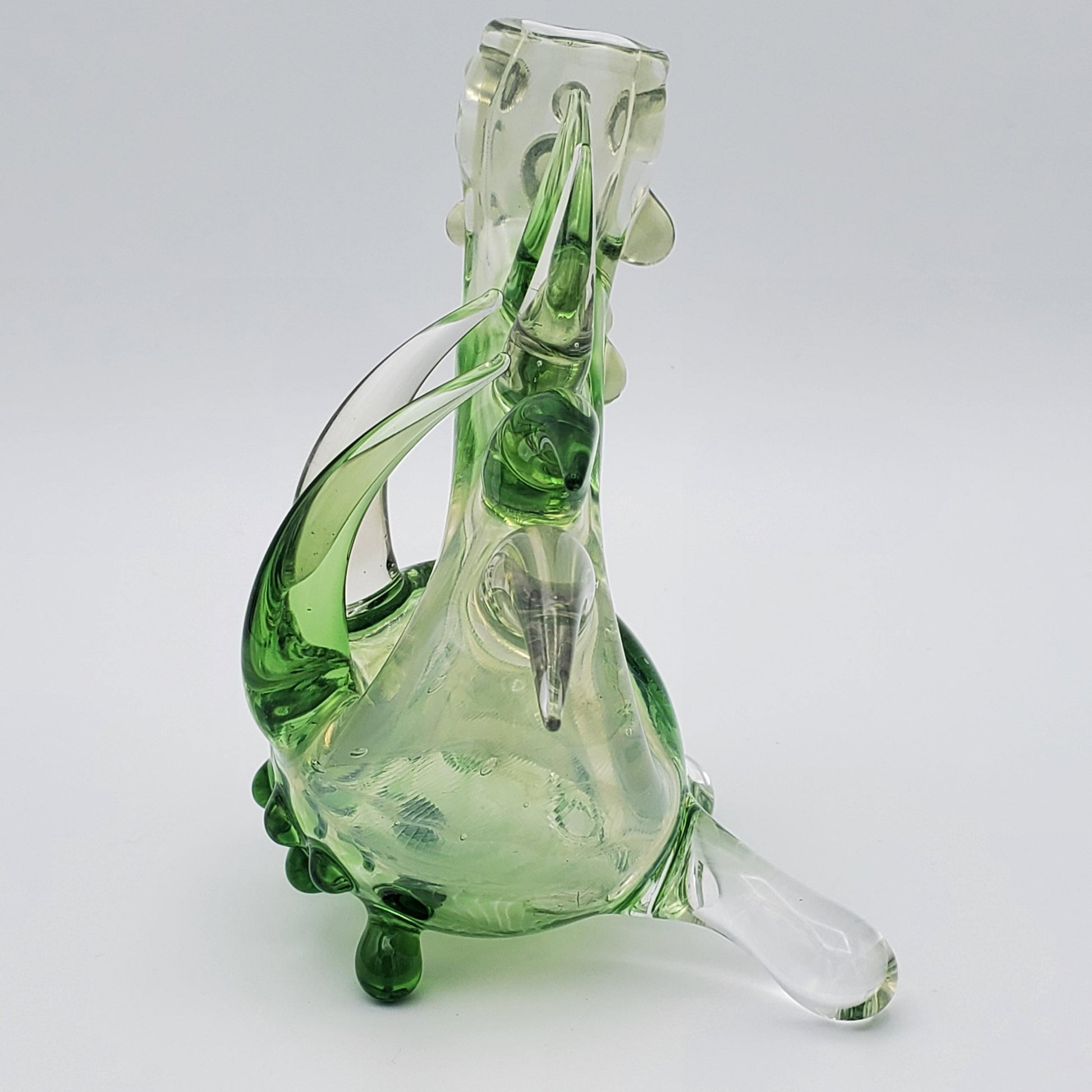 Redbone Glass Neblock - Cane and Portland Green Pastel Potion Hand Pipe Headies Hideout