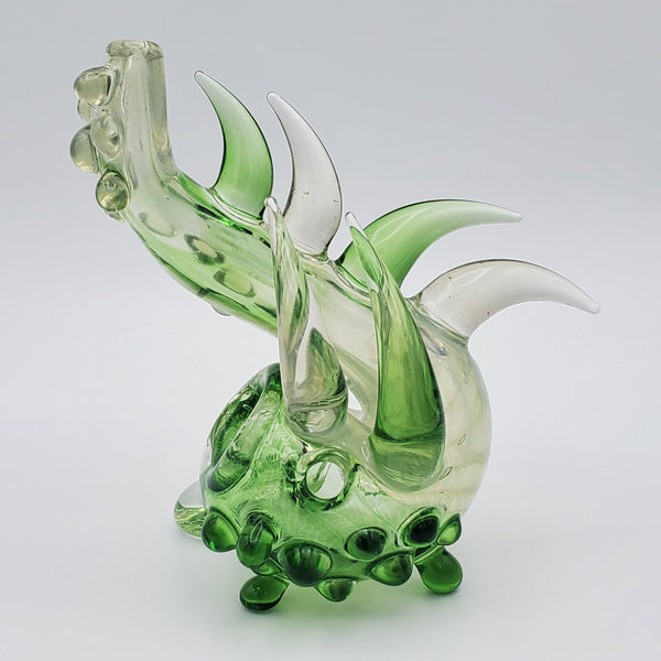 Redbone Glass Neblock - Cane and Portland Green Pastel Potion Hand Pipe Headies Hideout