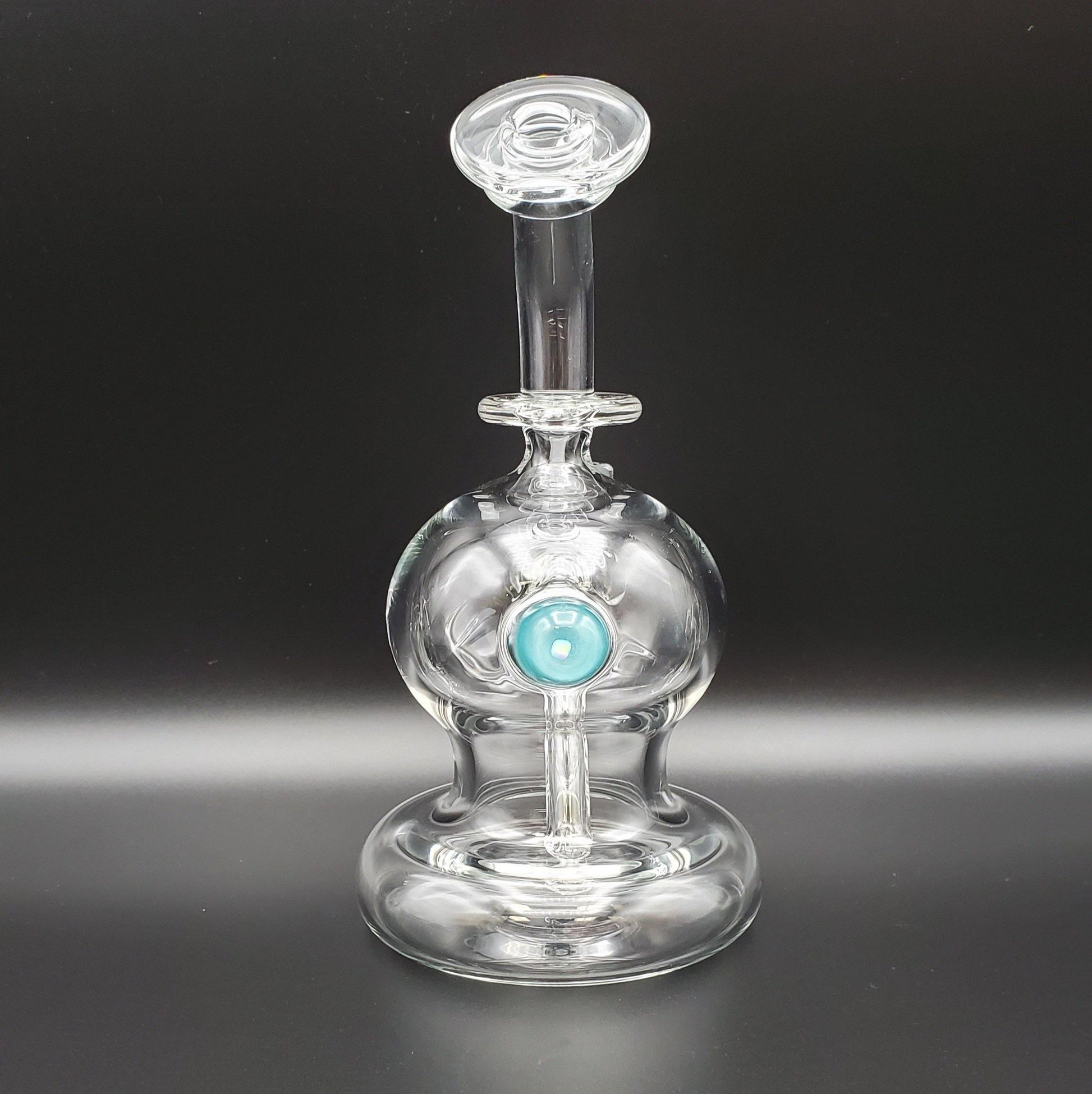 Tedrow Glass Bubble Base with Opal - Agua Azul Headie Glass Headies Hideout
