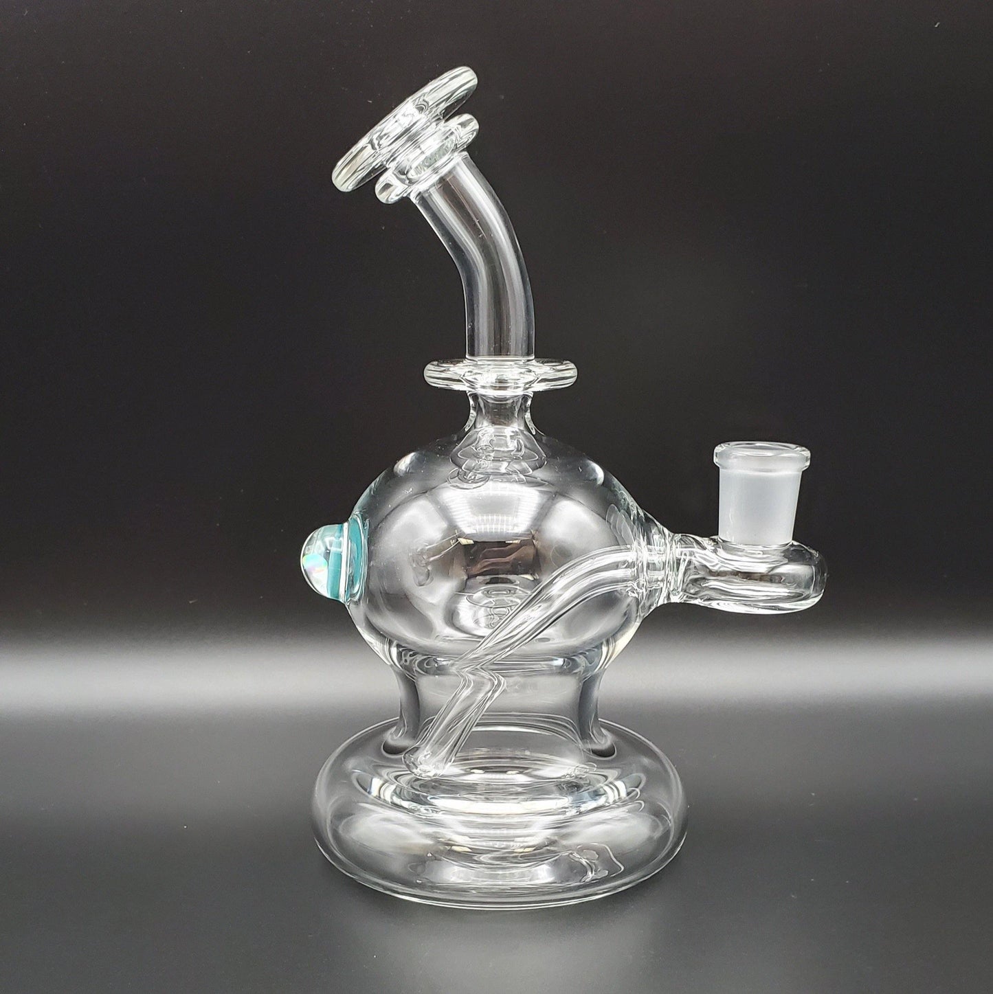 Tedrow Glass Bubble Base with Opal - Agua Azul Headie Glass Headies Hideout
