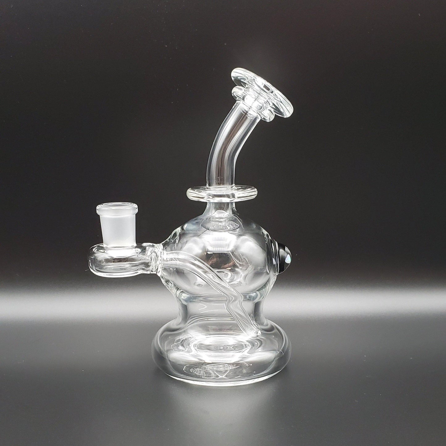 Tedrow Glass Bubble Base with Opal - Onyx Black Headie Glass Headies Hideout