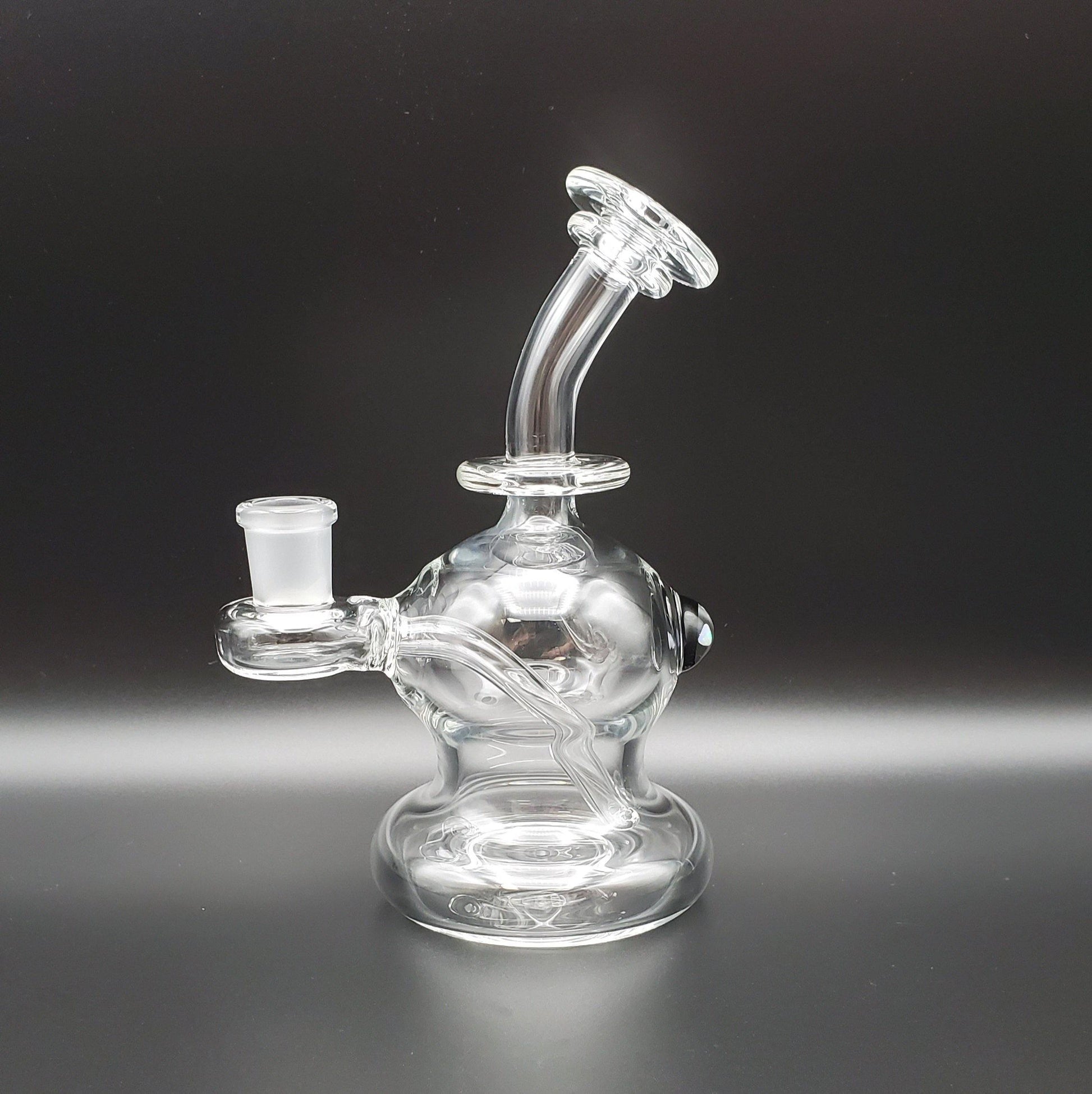 Tedrow Glass Bubble Base with Opal - Onyx Black Headie Glass Headies Hideout