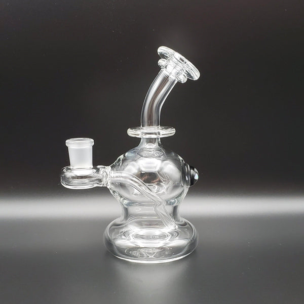 Tedrow Glass Bubble Base with Opal - Onyx Black Headie Glass Headies Hideout