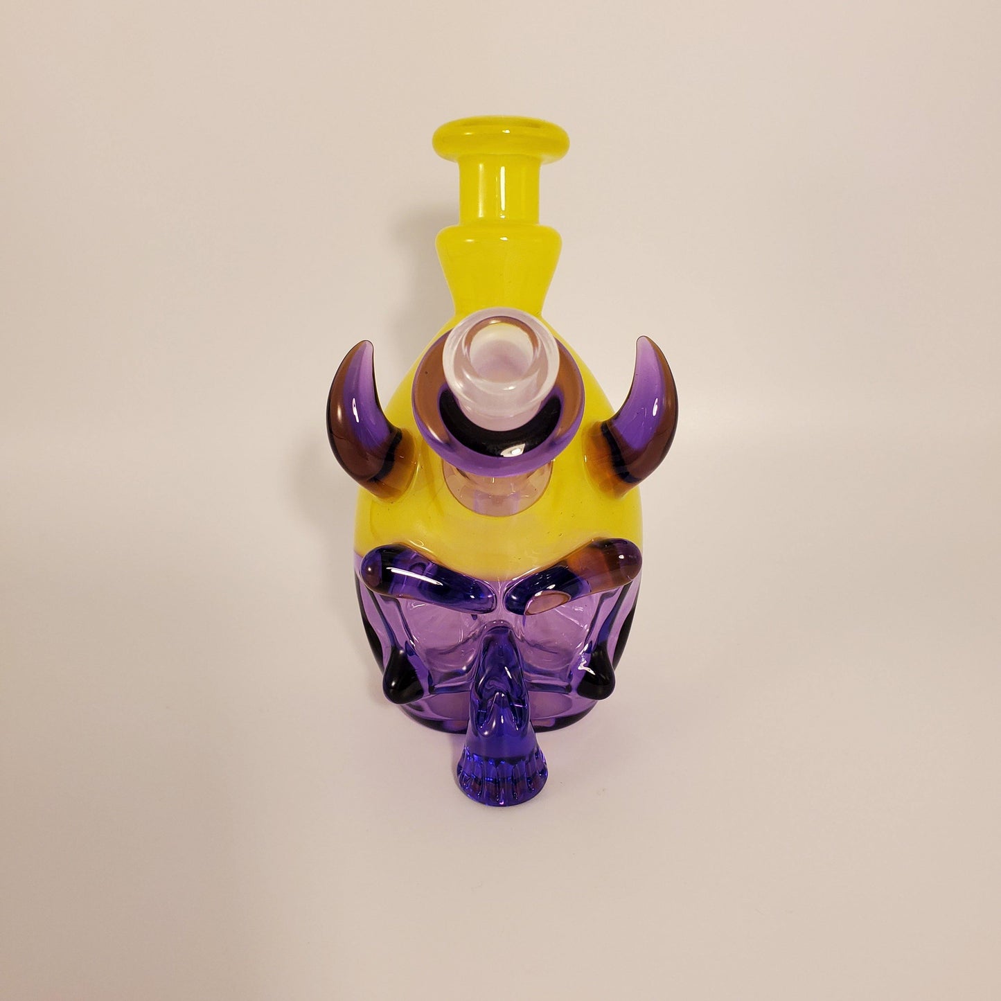 Tuskum Glass Skull Ripper - Potion and Yellow Headie Glass Headies Hideout