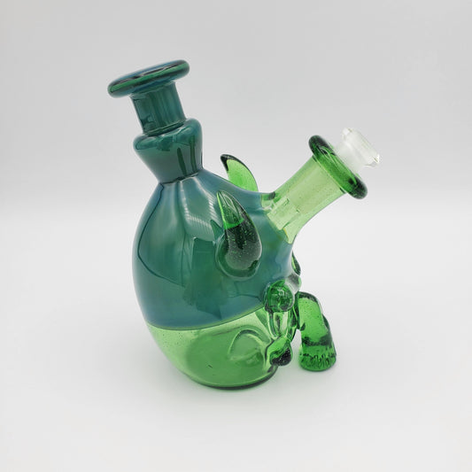 Tuskum Glass Skull Ripper - Water Dragon and Kryptonite Headie Glass Headies Hideout