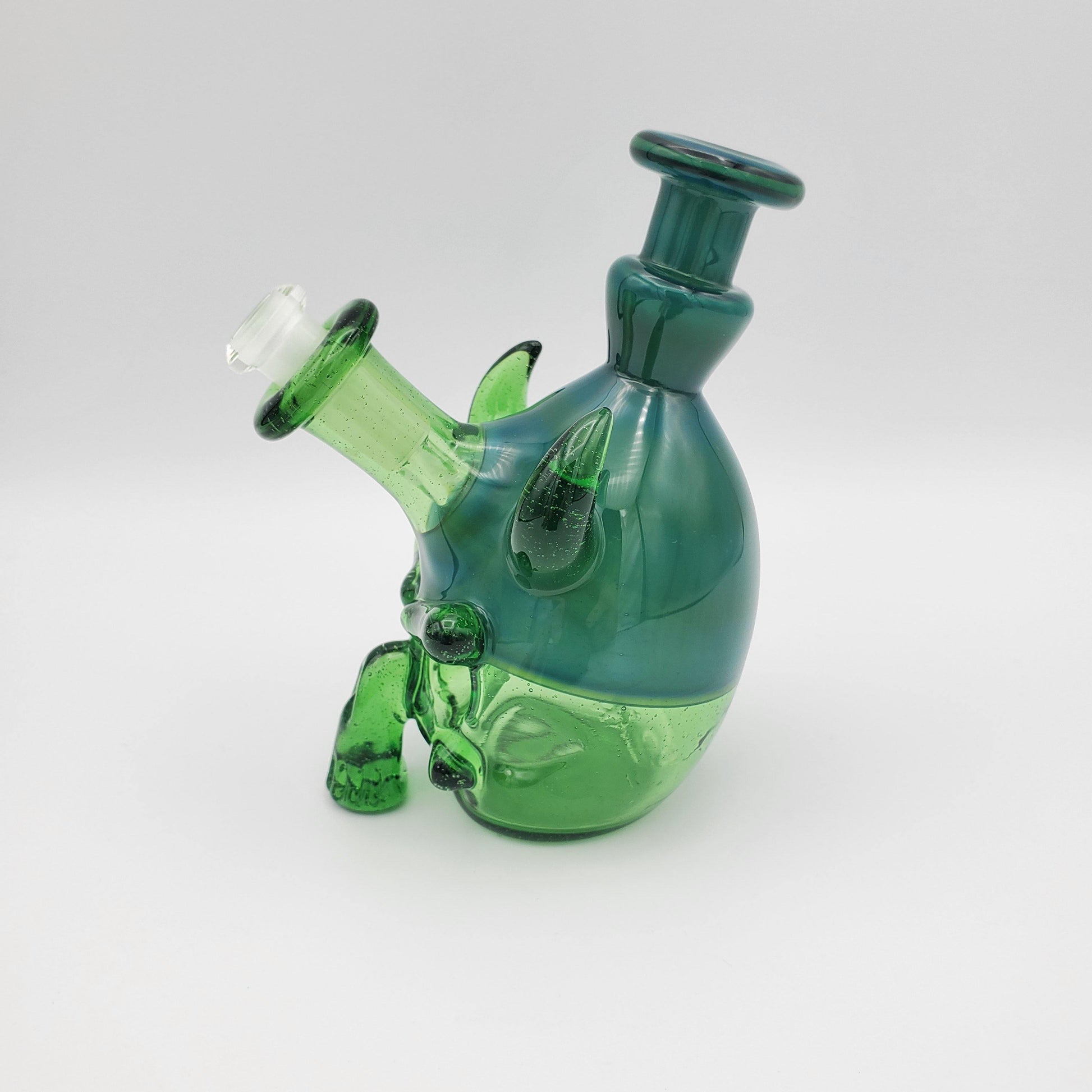 Tuskum Glass Skull Ripper - Water Dragon and Kryptonite Headie Glass Headies Hideout