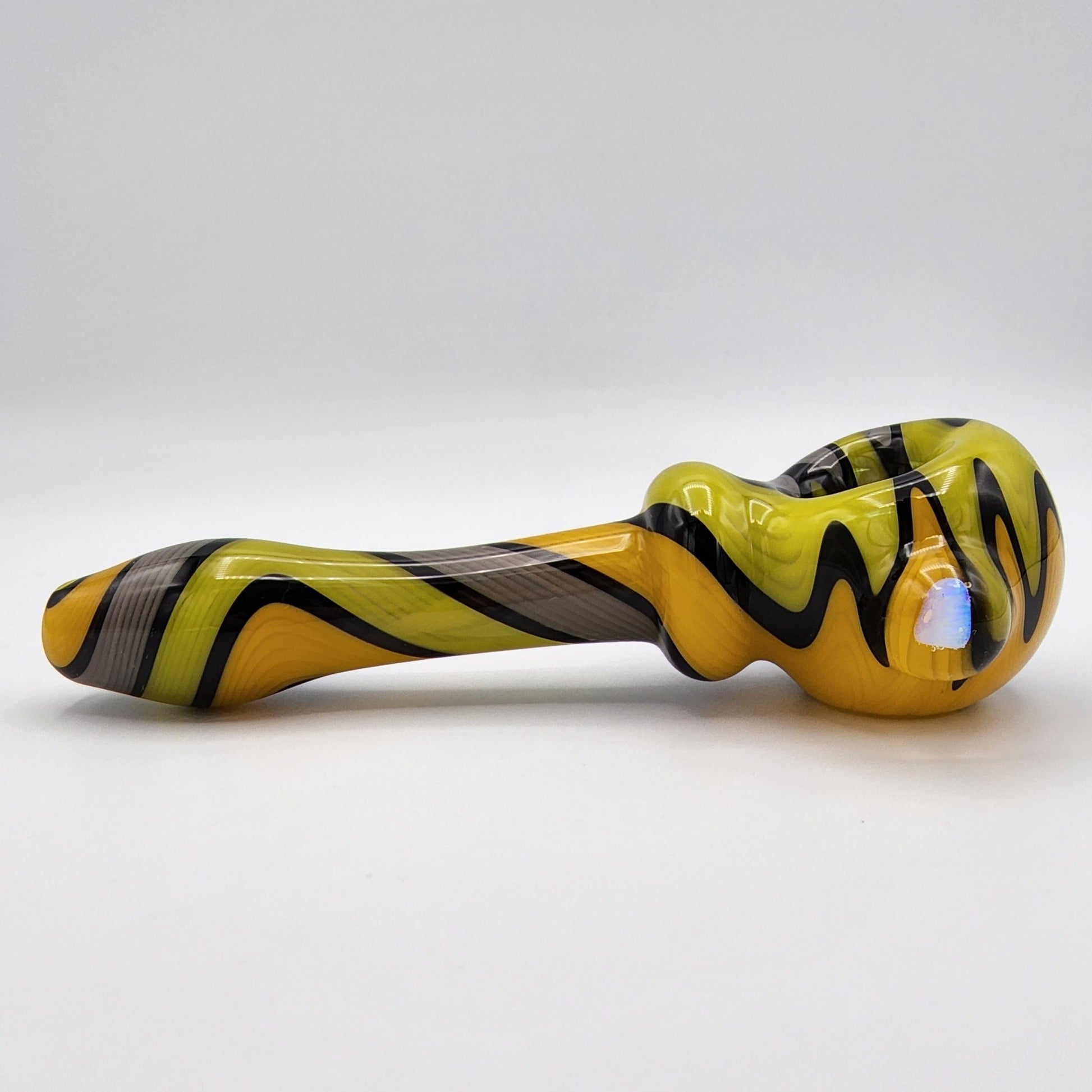 Willstar Glass Spoon Linework with Opal - 7A Hand Pipe Headies Hideout