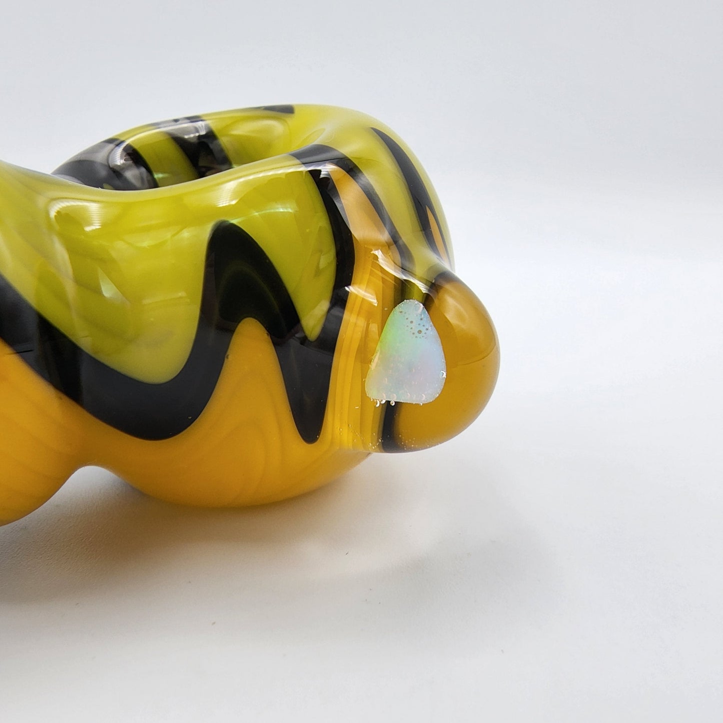 Willstar Glass Spoon Linework with Opal - 7A Hand Pipe Headies Hideout