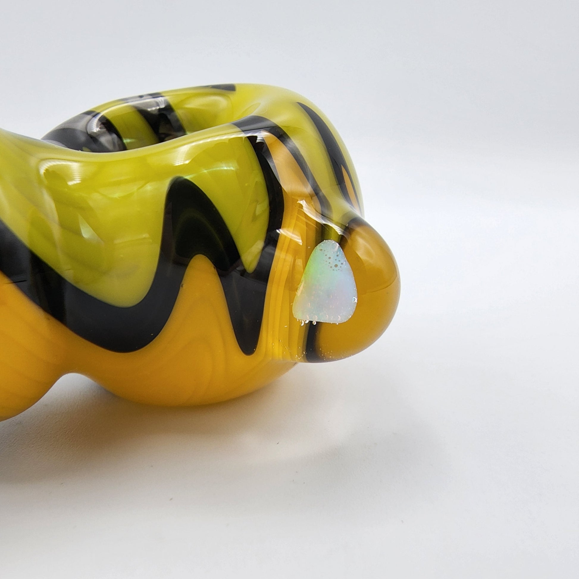 Willstar Glass Spoon Linework with Opal - 7A Hand Pipe Headies Hideout