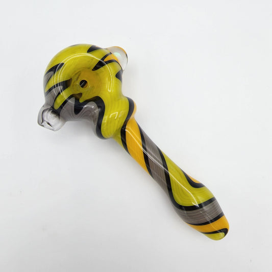 Willstar Glass Spoon Linework with Opal - 7A Hand Pipe Headies Hideout