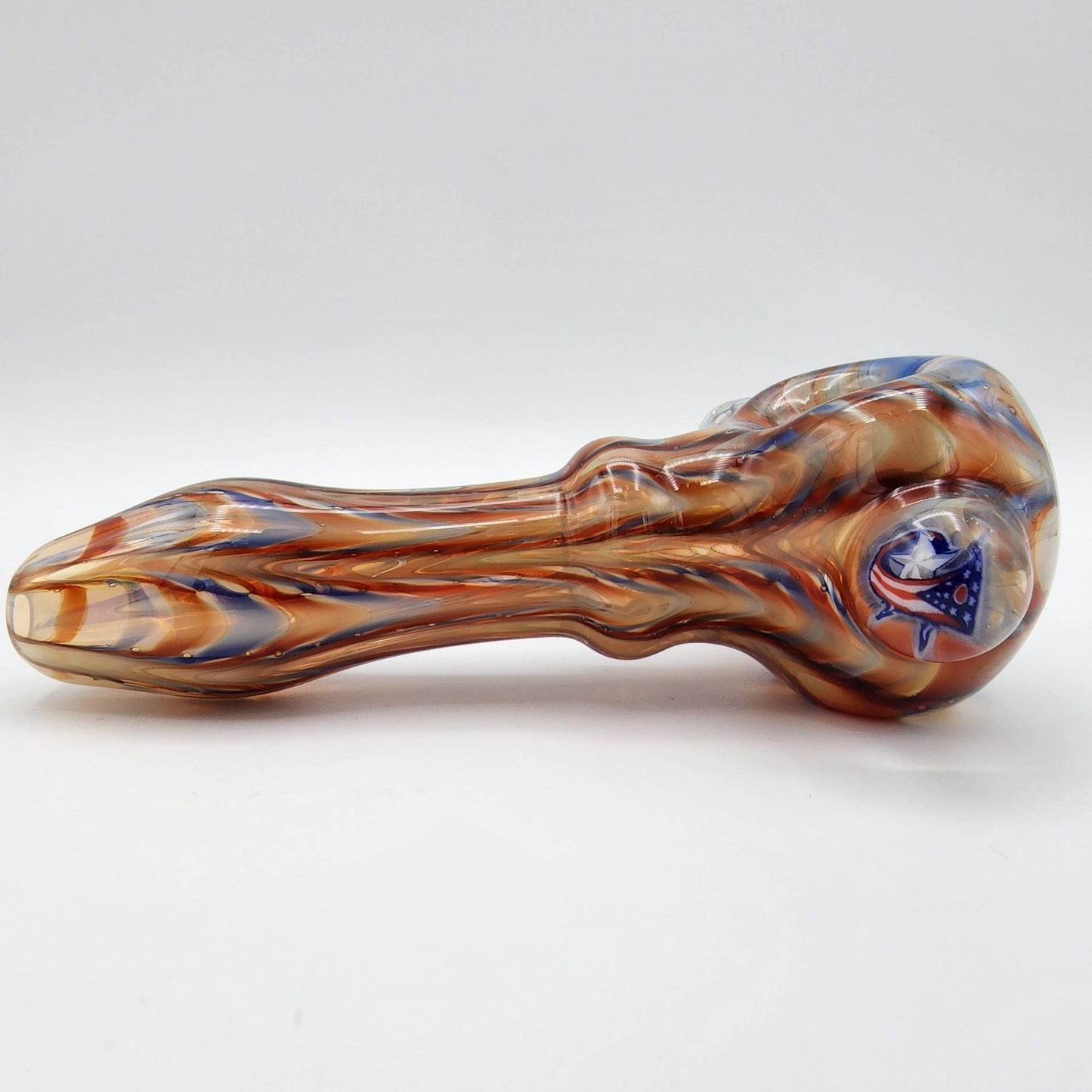 Willstar Glass Spoon Wrap and Rake with BlueJackets Milli - 1A Hand Pipe Headies Hideout