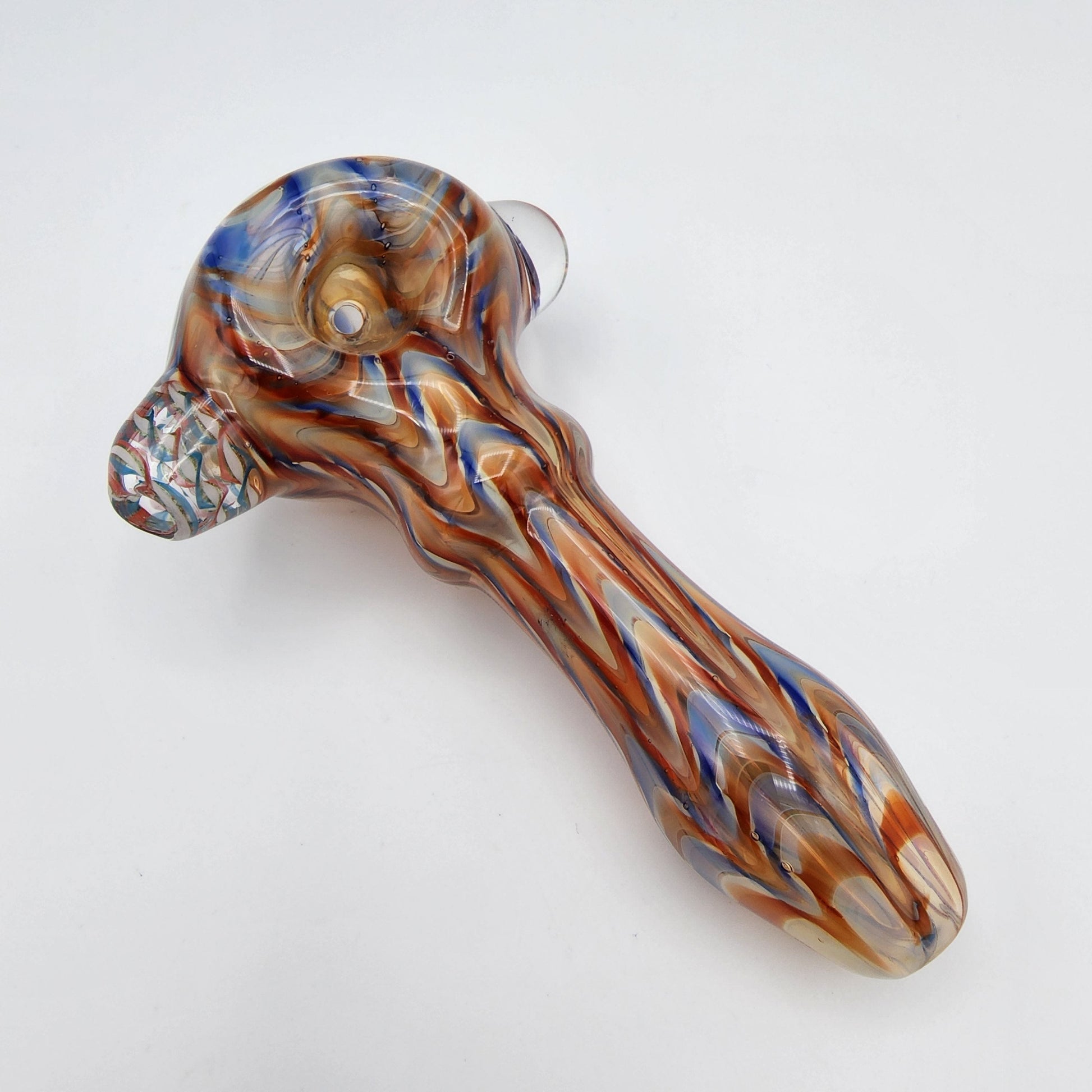 Willstar Glass Spoon Wrap and Rake with BlueJackets Milli - 1A Hand Pipe Headies Hideout