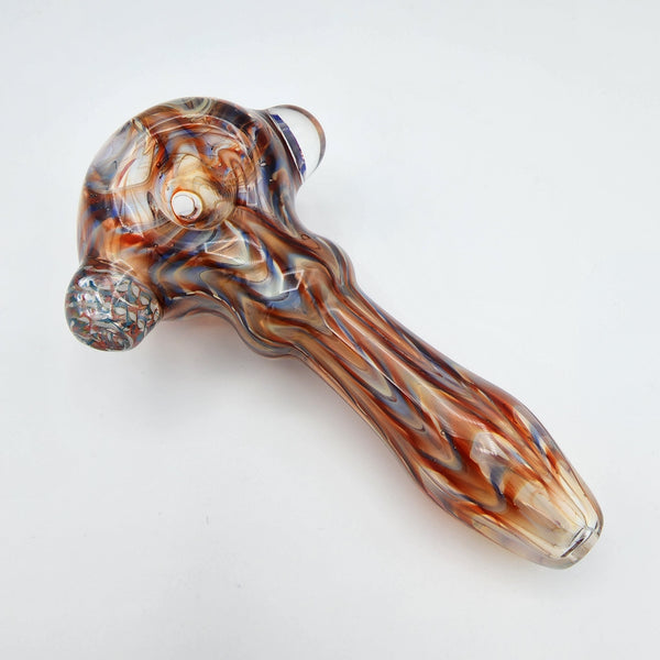 Willstar Glass Spoon Wrap and Rake with BlueJackets Milli - 2A Hand Pipe Headies Hideout