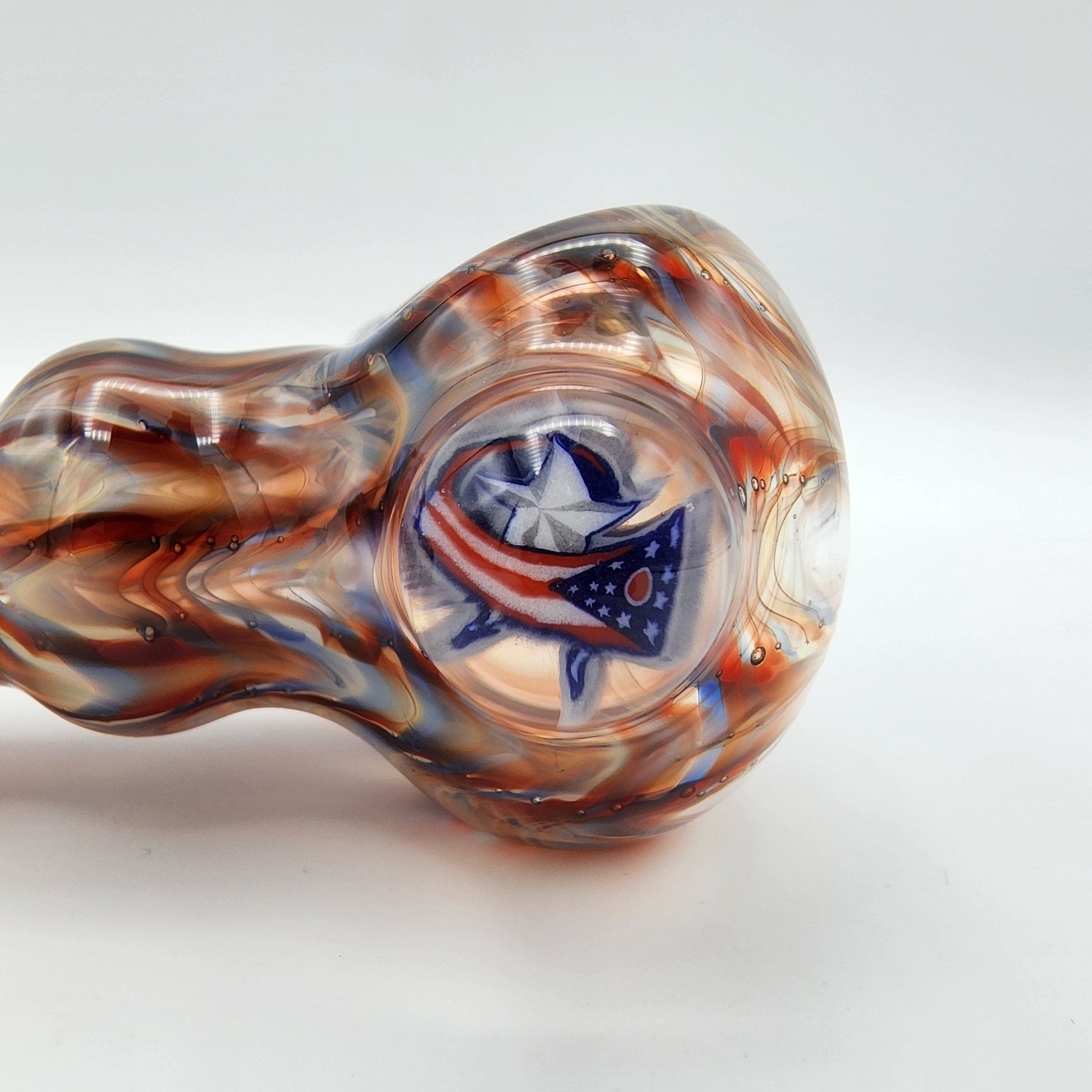 Willstar Glass Spoon Wrap and Rake with BlueJackets Milli - 2A Hand Pipe Headies Hideout
