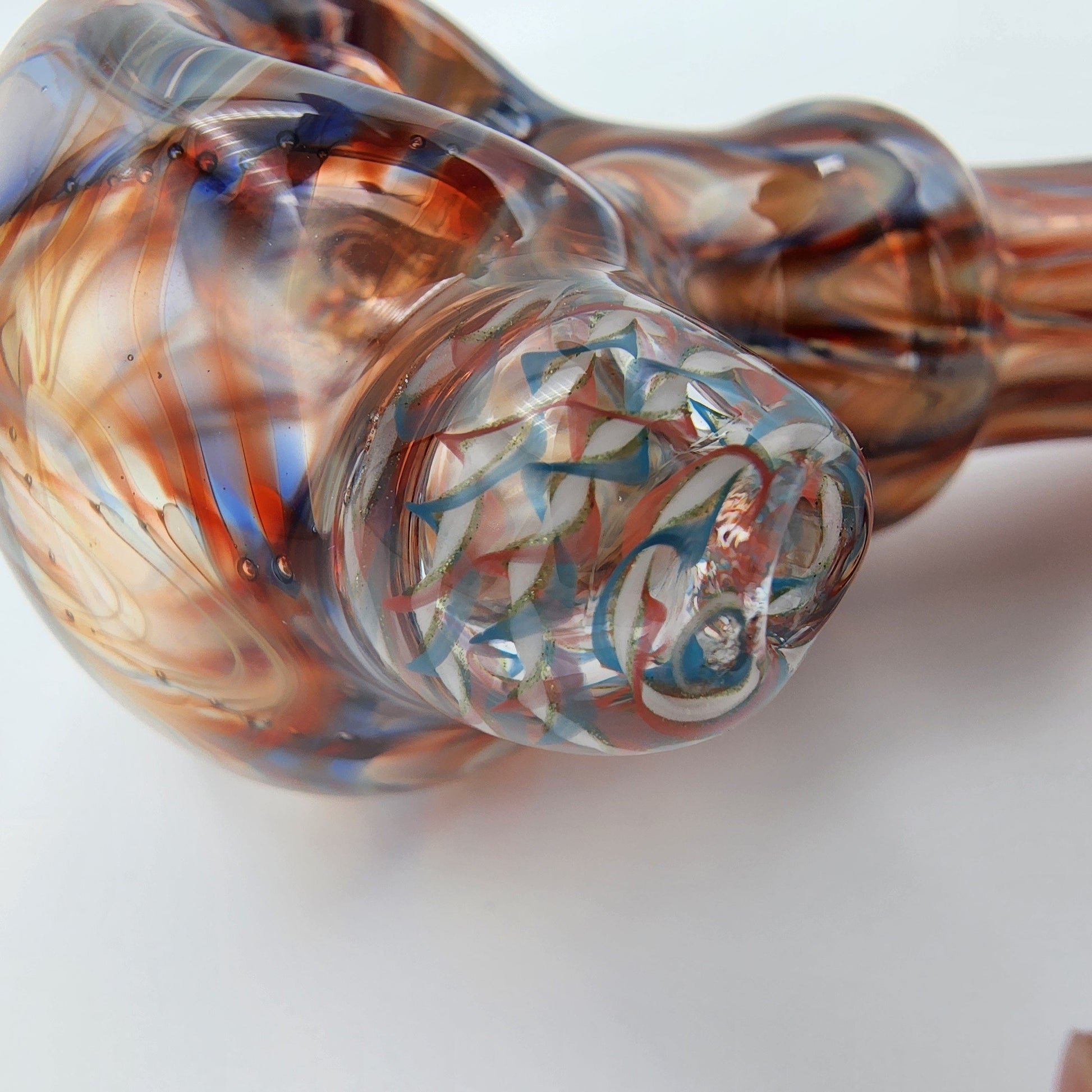 Willstar Glass Spoon Wrap and Rake with BlueJackets Milli - 2A Hand Pipe Headies Hideout